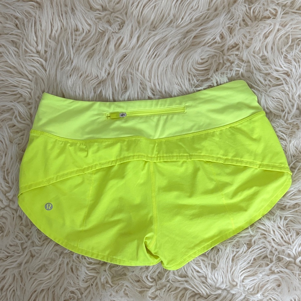 lululemon athletica Women's Neon Yellow Athletic Shorts